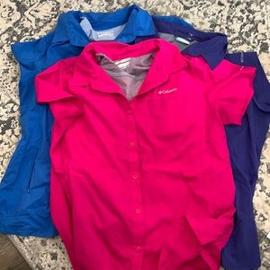 (Set of 3) Columbia Shortsleeve Button Up